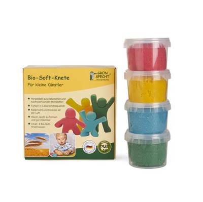 Grünspecht Organic soft clay yellow red blue green plastalīns dzeltens sarkans zils un zaļš