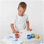 Grünspecht Organic finger paint yellow, red, blue, green pirkstiņkrāsas