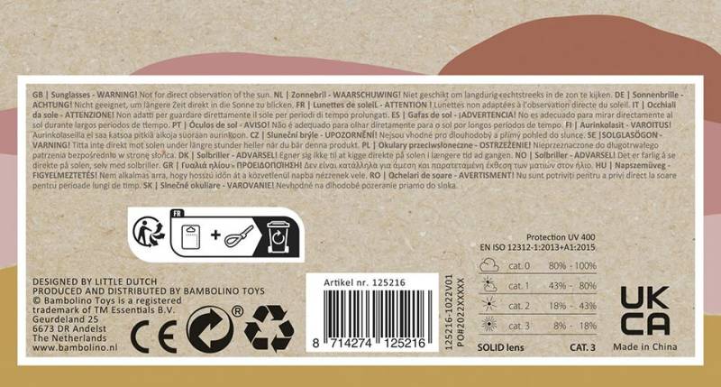 Little Dutch sunglasses Pink flowers bērnu saulesbrilles Little Dutch sunglasses Pink flowers bērnu saulesbrilles