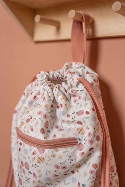 Little Dutch gym bag Flowers and butterflies bērnu sporta mugursoma Little Dutch gym bag Flowers and butterflies bērnu sporta mugursoma
