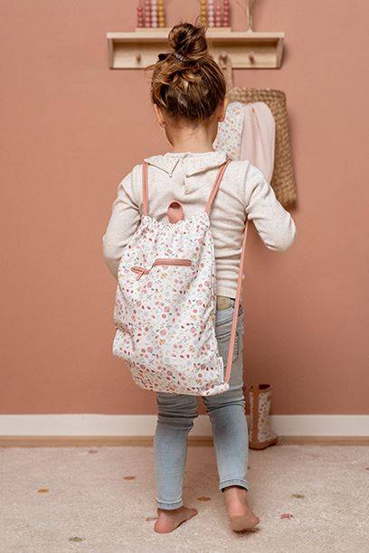 Little Dutch gym bag Flowers and butterflies bērnu sporta mugursoma Little Dutch gym bag Flowers and butterflies bērnu sporta mugursoma