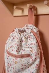 Little Dutch gym bag Flowers and butterflies bērnu sporta mugursoma