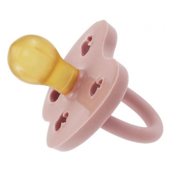Hevea Pacifier - Baby Blush Round dabīgā kaučuka knupītis rozā  3-36 mēn. apaļš